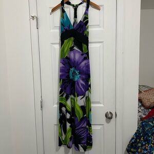Chesley Y2K Vibrant Purple and Green Dress